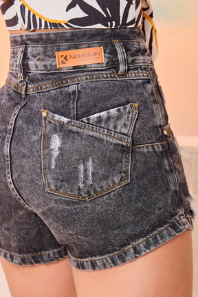 Short em Jeans Black