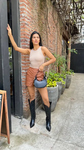 Short de Couro Eco Lori